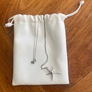 Silver starfish necklace